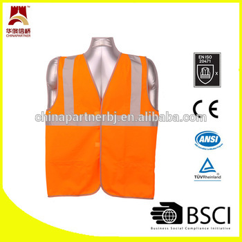 Roadway velcro hot selling work safety vest