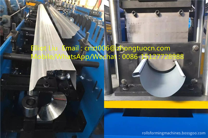 Metal Roof Steel Water Gutter Making Machine, High Quality Metal Roof ...