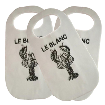Custom Non-Woven Restaurant Bibs & Aprons with Logo: Crab Lobster Seafood Theme