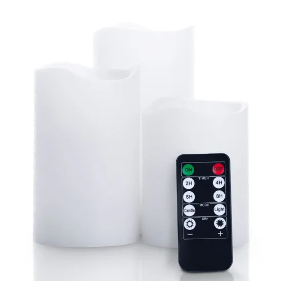 Personalized LED Candles - New Arrival Flameless Battery Operated White Real Wax Pillar Candles