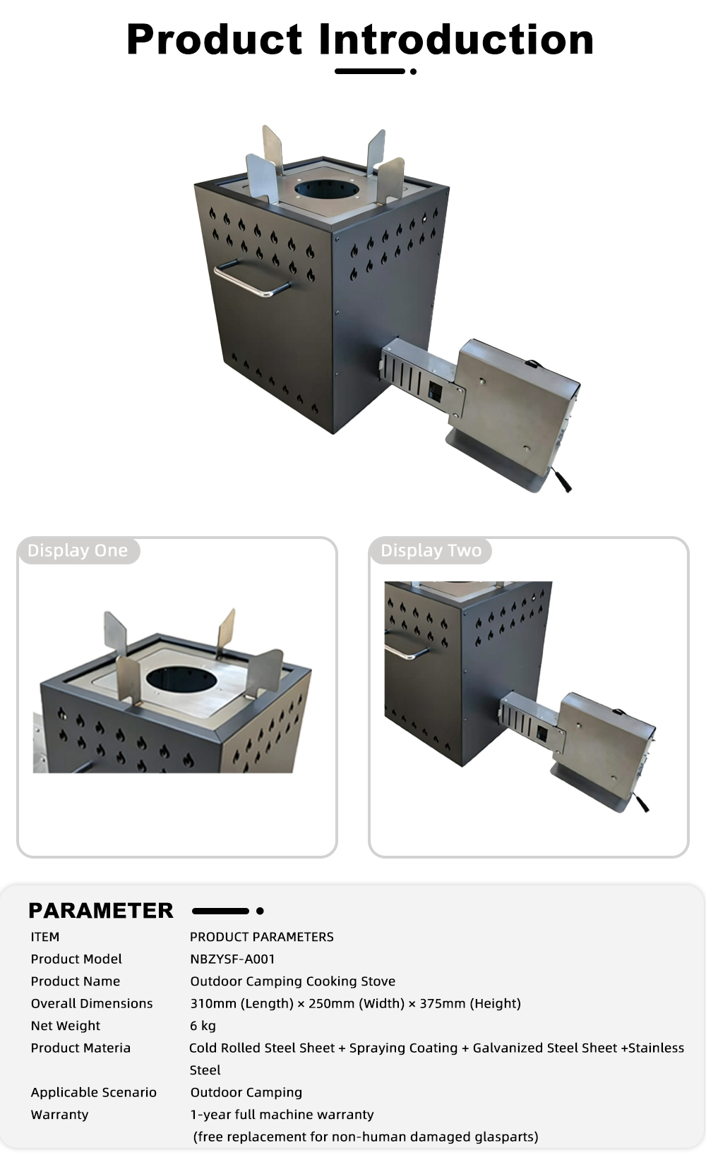 NBZYSF-A001 High-Efficiency Outdoor Cooking Stove with Air Blower x