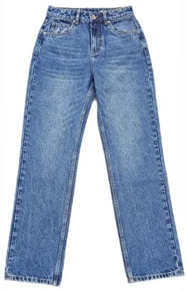 Women's Blue Straight Leg Jeans