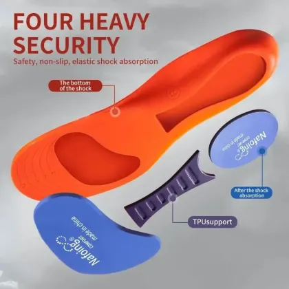 Men's and Women's Sport Shoes Insoles: Shock Absorption, Deodorant, Breathable Cushion Orthopedic Inserts