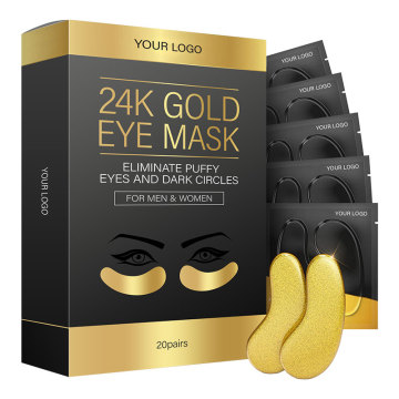 20 Pairs Anti-Wrinkle Moisturizing Eye Gel with 24K Gold Collagen Eye Masks for Women - OEM Private Label