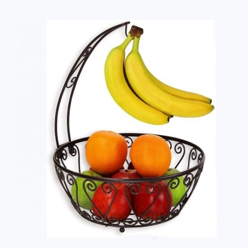 Fruit Basket Bowl Storage with Banana Hanger
