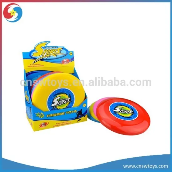 Colorful cheap promotional 21.5cm outdoor sport plastic frisbee toy
