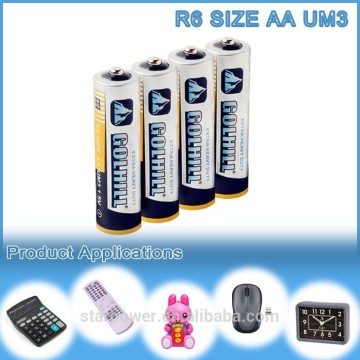 R6 size aa hand light dry battery