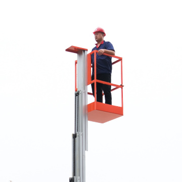 Bärbar vertikal hydraulisk stege Mast Electric Man Aluminium Alloy Lift Platform