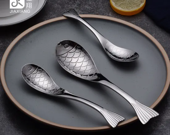 Stainless Steel Cartoon One Year Old Fish Spoon