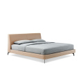 Cama de couro italiano minimalista laranja Hermez