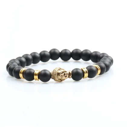 buddha bracelet jewelry 2018 wholesale hot product 8mm natural stone bead men charm bracelets