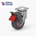 5 Zoll rotes Pu Caster Wheel ruhig rennen