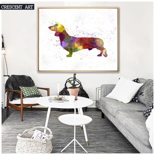 Wall Art Canvas Print of Cartoon Dogs