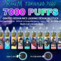 R y M Tornado 7000 bocanadas recargables