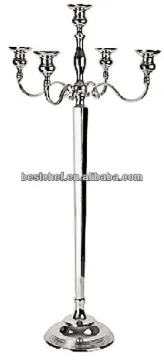 long handle party silverplated Candelabra 5-lights