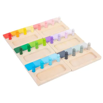 Montessori Color Sorting and Cognitive Matching Wood Insert Board Game: Enhancing Color Sense and Fine Motor Skills