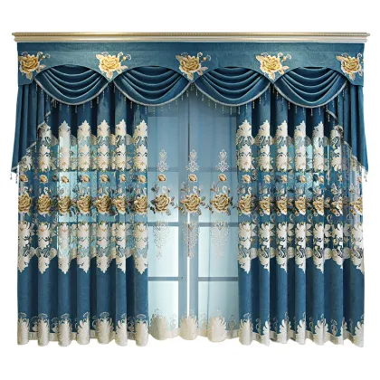 European style embroidered curtains
