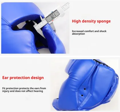 Custom Logo Sanda Head Protector Adult Kick Boxing Helmet Monkey Face Design Kids Boxing Headgear