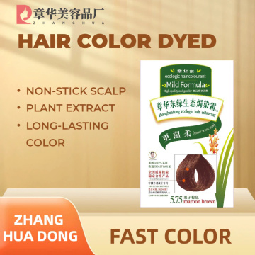 Tintura de cabelo natural Zhang HuaDong para cobertura grisalha