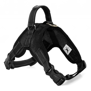 Faisceau de gilet de chien xl - Polyester en maillage néoprène noir cool avec laisse de collier personnalisé