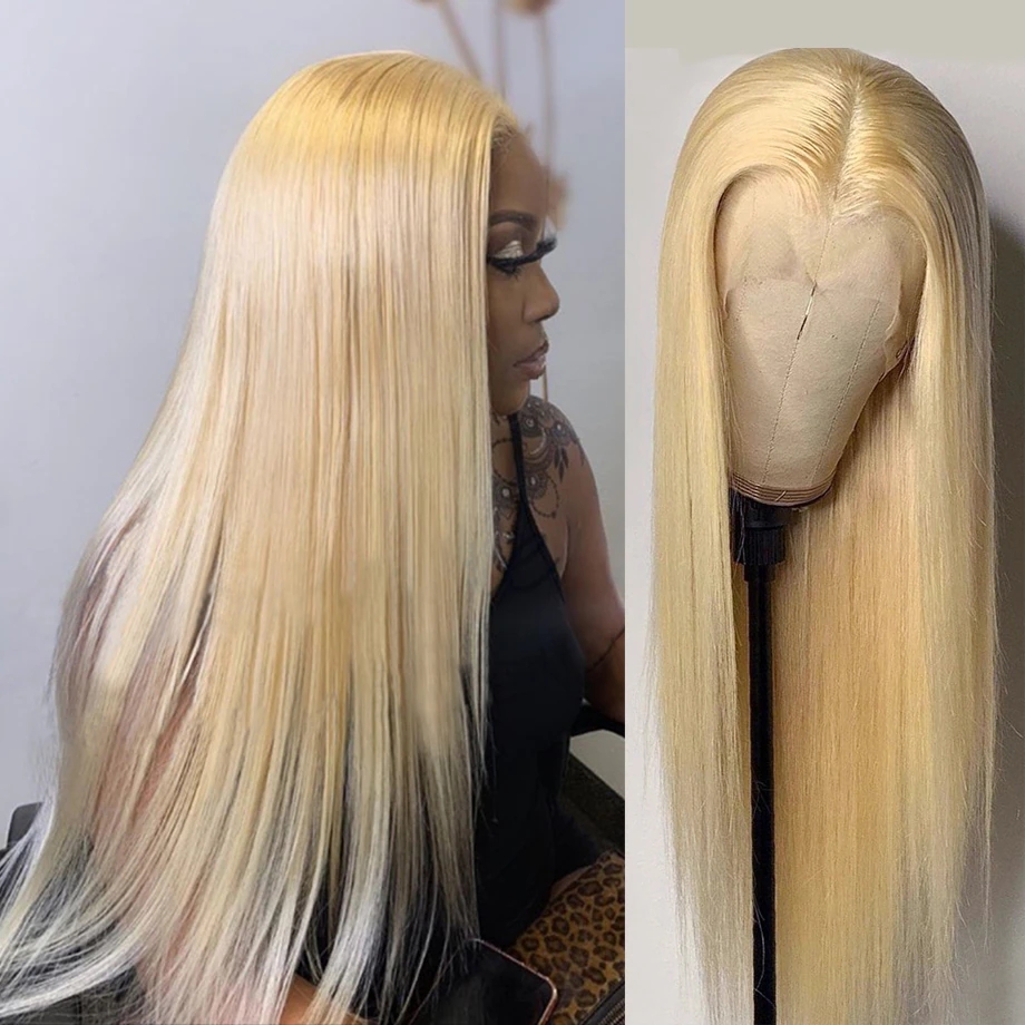 613 Honey Blonde 13x6 HD Transparent Lace Wigs Porê Mirovan Ji Bo Jinan 30 40 Inch Straight 13x4 Lace Frontal 5x5 Wig Wig