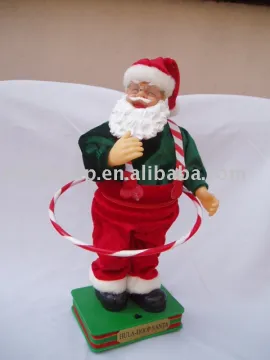 14'' santa playing Hula Circle