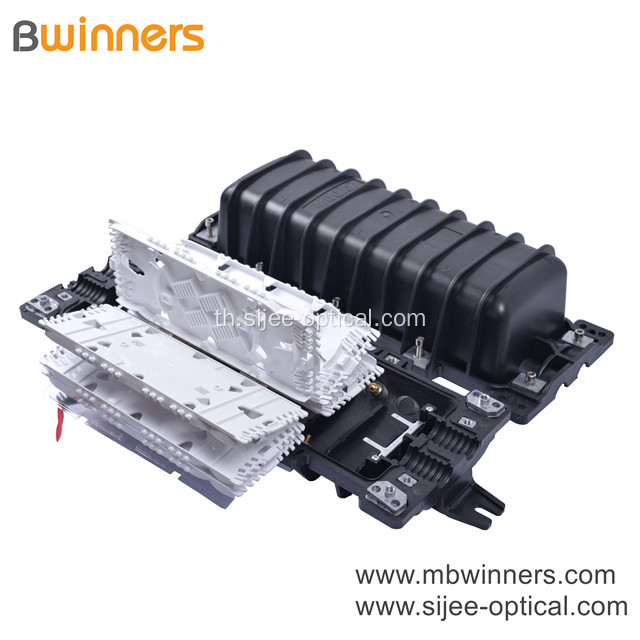 24 48 96 144 แกนแกนแนวนอนชนิดสายเคเบิลใยกล่องต่อปิดไฟเบอร์ออปติกประกบปิด