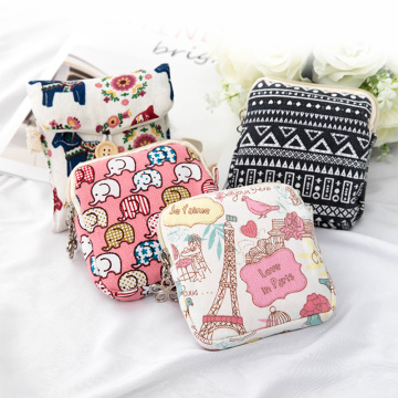 Tampon Storage Bag Sanitary Pad Women Napkin Towel Cosmetic Bags Organizer Ladies Makeup Bag Girls Tampon Holder Organizer