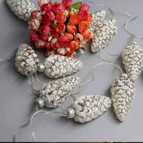 Artdragon Garden decoration holiday time pine cone christmas lights string led