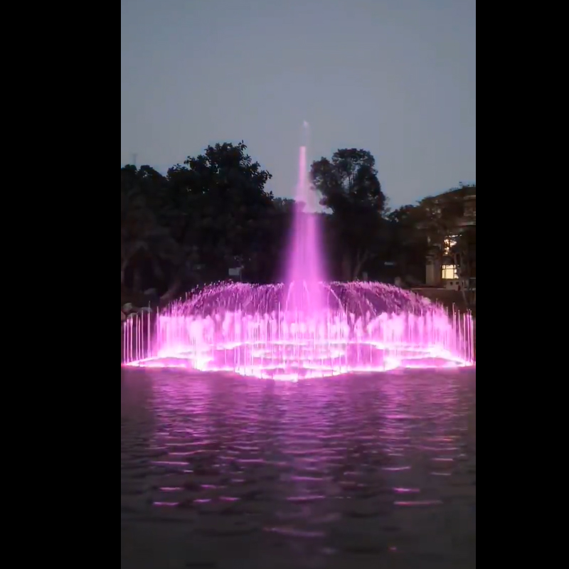 Red Program Controlled Fountain