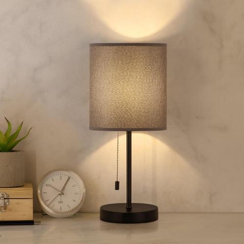 Pull Chain Switch Rustic Side Table Lamp