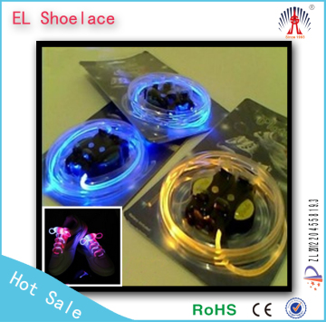 lighting led shoe laces/custom led flashing shoe laces/branded shoe laces