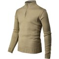 Men's Casual Quarter Zip Pullover Sweater