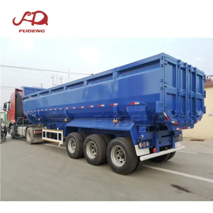 U Haul Car Trailers / Tri-Axles End Dump Tipping Semi Truck Trailer for Construction Material