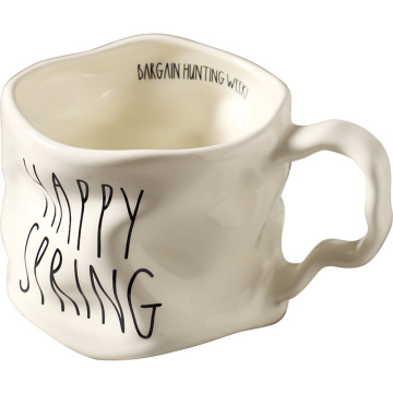 Custom Design Irregular Shape Ceramic Coffee Mug
