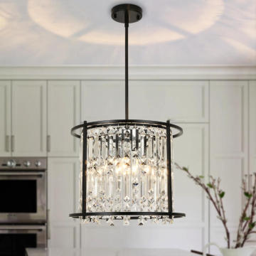 Crystal shade LED bulb industrial pendant lamp
