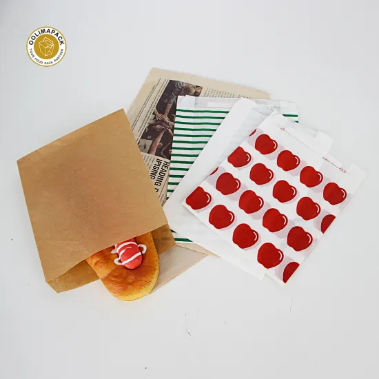 Custom Printed Eco-Friendly Kitchen: OOLIMA Unbleached Wax Paper Sandwich Bags