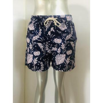 Pantalones cortos de playa para hombres de tótem floral vintage