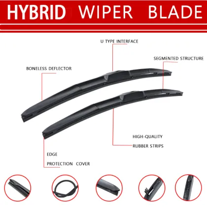 Car accessories Factory wholesale U -hook 14-28 car windshield mitsuba wipe three stage hybrid wiper blades for toyota blade car