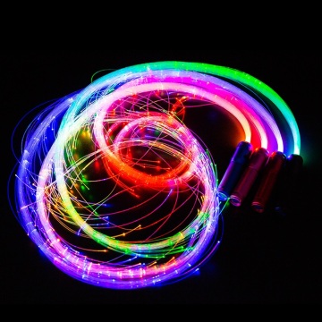 Fiber Optic Dancing Whip LED RGB 360° Swivel Twinkle Light Toy for Parties and Shows