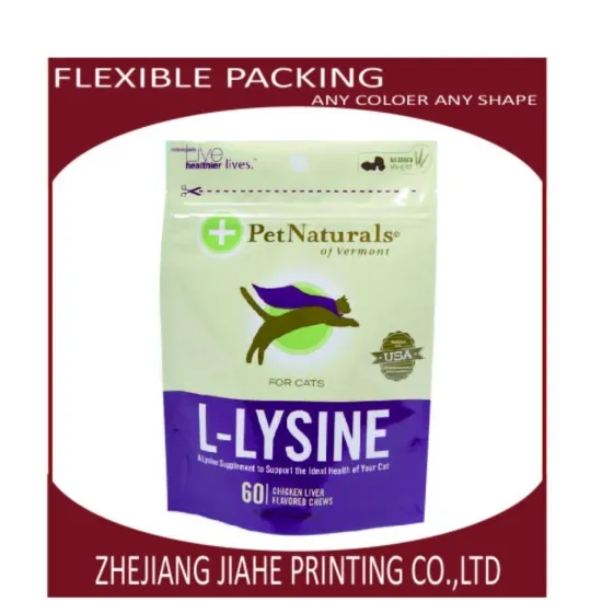 Accept Custom Order multi layer such as PET/PE Material zip lock dog food packaging bag