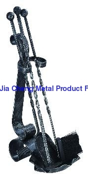 4-PCS-Fireplace Tool with Cast Iron Ball Handle FT22EB