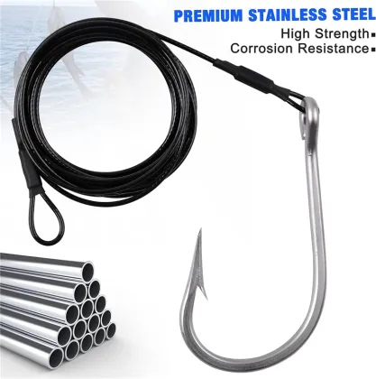 3M Special Shark Fishing Set - Stainless Steel Hook Fishing Gear