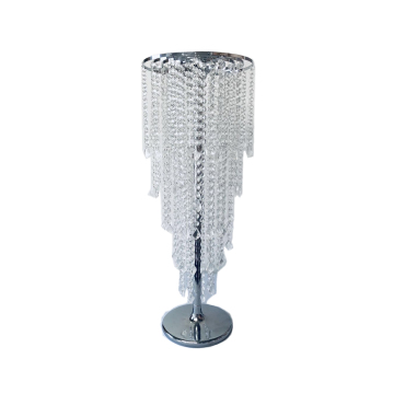 Centerpiece meja pernikahan vas bunga kristal 5-lapis