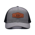 Oem aangepaste lederen patch trucker hoed