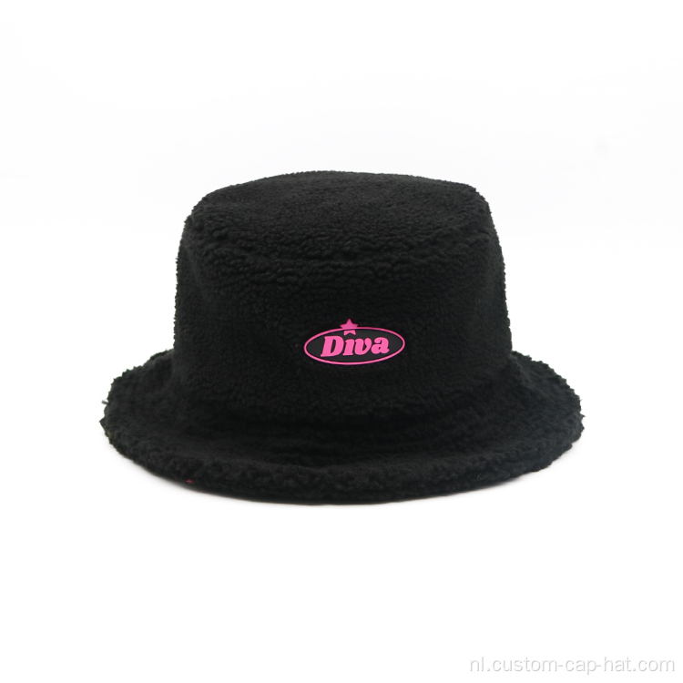 Aangepaste lambwool emmer cap hoed