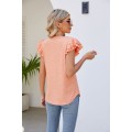 Top Summer Blouse V Neck Solid Casual