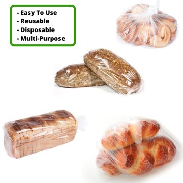 Heat Seal Flat Top Open Gusset Expand Clear Poly Vegetable Fruit Food Storage Packaging Bag