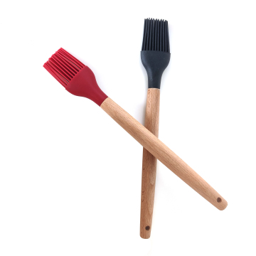 Silicone Basting Pastry Brush Set with Wooden Handle for Baking and Grilling
