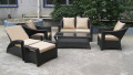 Wicker Garden Dining Outdoor Furniture with Ottomans